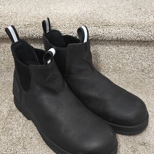 Muck Black Leather Men's Boots Chelsea Black Coffee Color Size 10